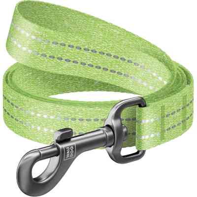Поводок для собак WAUDOG Re-cotton светоотражающий S Ш 15 мм Д 500 см салатовый (40135) Винница