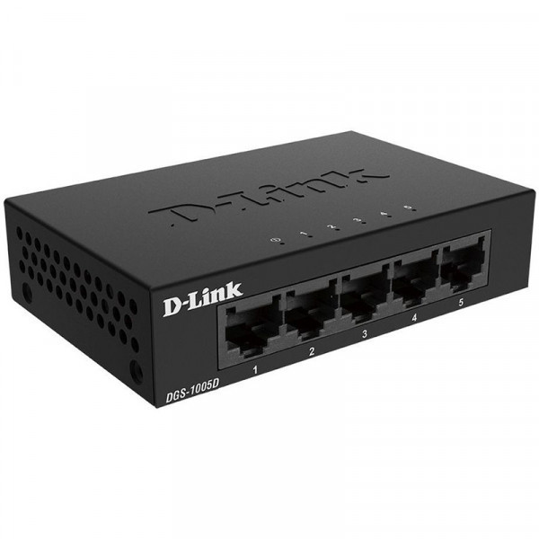Комутатор D-Link DGS-1005D 5-port Gigabit Metal (DGS-1005D/J2A) Київ - фото 2