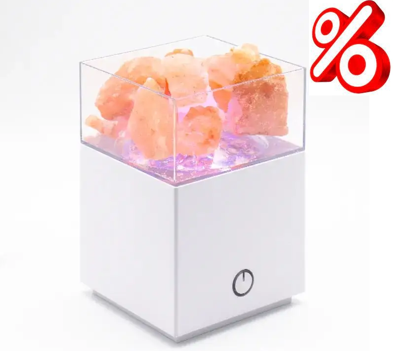 Соляна лампа Aurora з пультом ДК. Сольовий світильник нічник з димуванням, 7 кольорів підсвічування Дніпро - фото 1