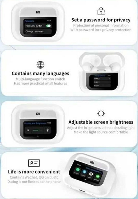 Бездротові навушники з дисплеєм Xiaomi Tour Pro6 ANC Black Screen. Київ - фото 5