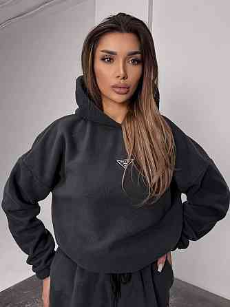 Женский теплый костюм, из флис полара L-XL, Графит Одесса
