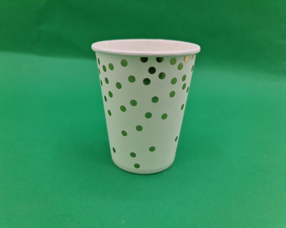 Стаканчики одноразові паперові 250 г "Золота конфеті" 10 шт (1 пачка) Харків - фото 2