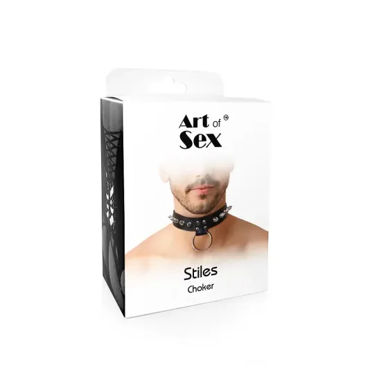 Чоловічий чокер з шипами Art of Sex - Stiles Leather and Spikes Львів