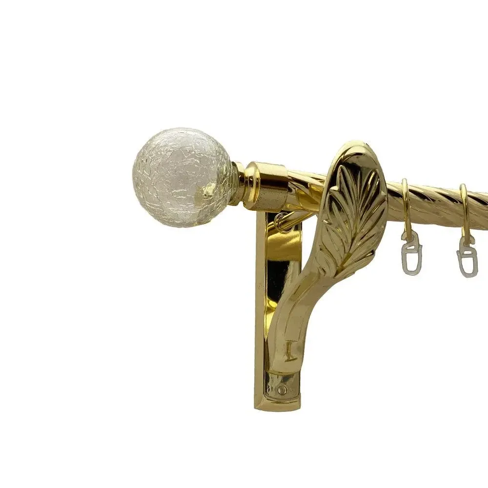 Карниз Orvit Сепія металевий однорядний ретро скручена труба кільце металеве Золото 25 мм 300 см (00-00010798) Львов - изображение 1