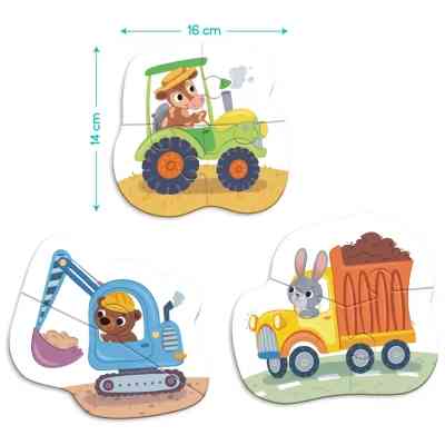 Пазл DoDo 3 в 1 Транспорт (300392) Винница