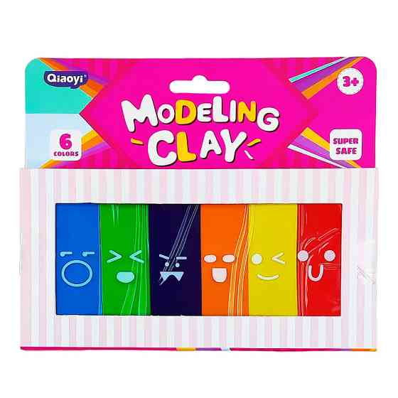 Пластилін "Modeling Clay" 8022 самозастигаючий, 6 кольорів, 100 грам Вінниця