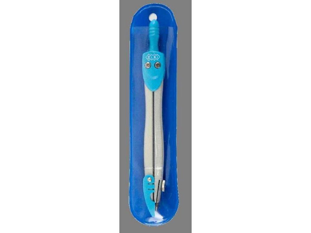 Циркуль в мягком PVC чехле, голубой ZB.5390-14 ТМ ZiBi Киев - изображение 1