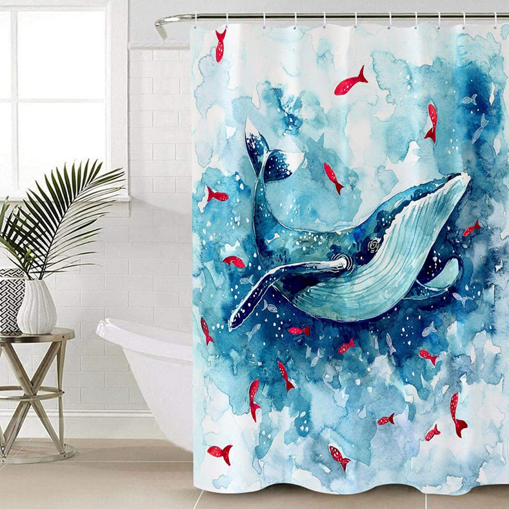 Шторка для ванны из полиэстера водонепроницаемая Bathlux 180x180 см с кольцами, занавеска для ванной комнаты Каменец-Подольский - изображение 5