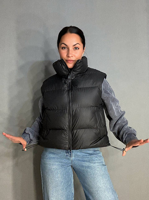 Жилетка жіноча A-N 10013 дута без капюшона чорна, чорний, 44 Київ - фото 8