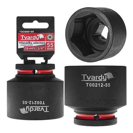 Головка ударна "Tvardy" з хром-молібденової сталі (Cr-Mo)  3/4"  6-гранна 55 мм Київ