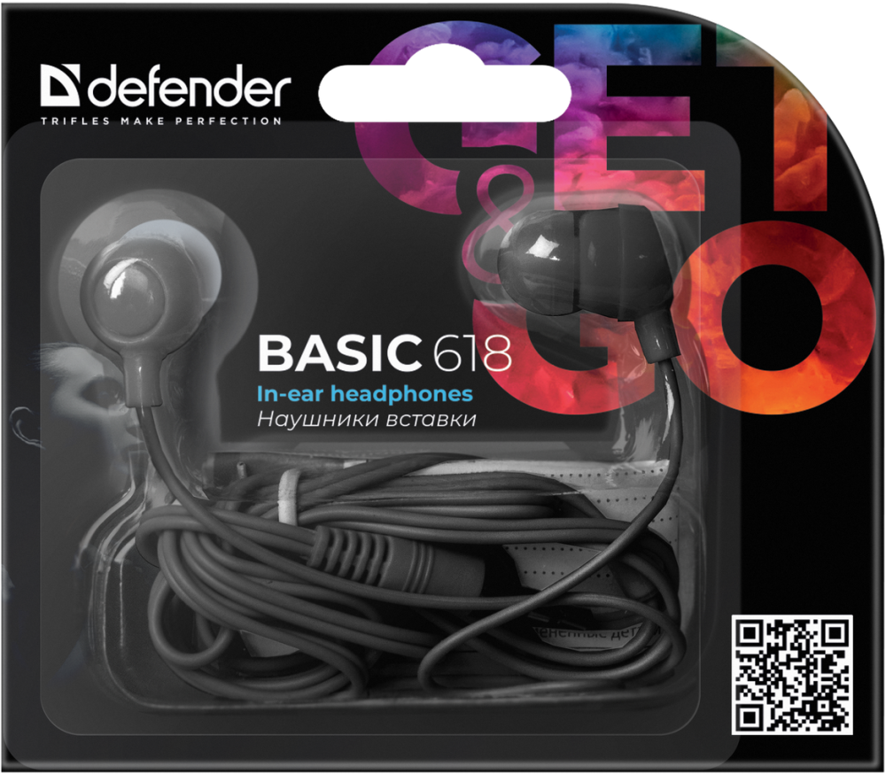 Навушники Defender 1 Basic-618 Black (63618) (6315355) Київ - фото 2