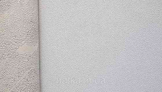 Шпалери вінілові на флізеліні Marburg Lava метрові однотонні структурні під крихту білі Київ