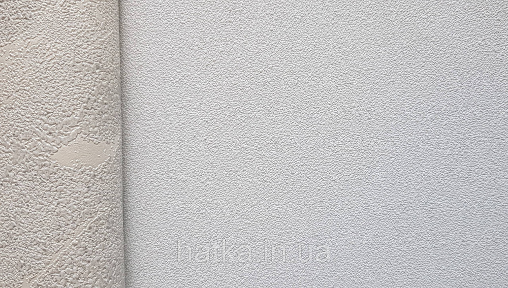 Обои виниловые на флизелине Marburg Lava метровые однотонные структурные под крошку белые Киев - изображение 3
