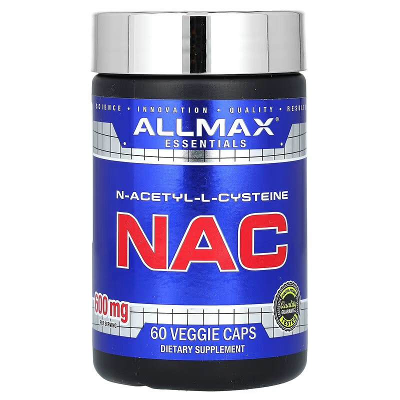 N-ацетилцистеин AllMax Essentials NAC 600 mg 60 Veggie Caps Луцк - изображение 1