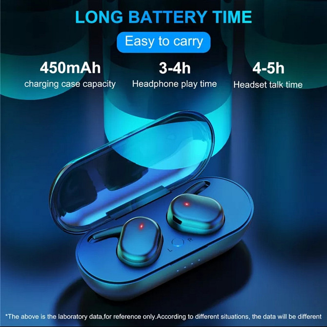 Навушники бездротові TWS Y30 Black Bluetooth 5.0 + EDR Київ - фото 7
