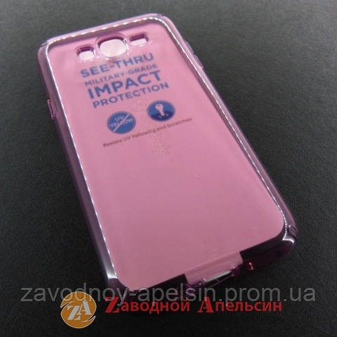 Samsung J7 J700 J701 прозорий чохол Speak pink Одеса - фото 2