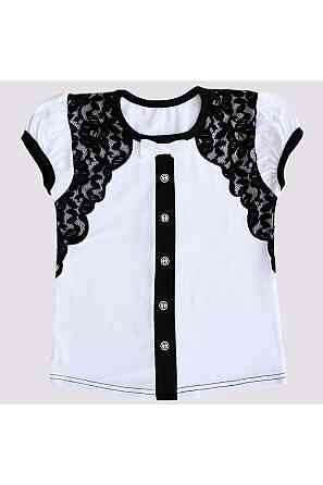 Блуза детская, школьная, белая топ Крохатушка одяг 140 Киев