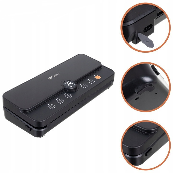 Вакуумный пакувальник для продуктов с ножом 9 л/мин + рулон Ruhhy (24620) 110 Вт Нововолынск - изображение 2