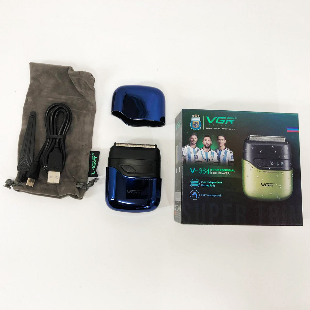 Компактна електробритва чоловіча VGR V-364, Портативна електробритва для бороди, Бритви акумуляторні CG-50 Львів - фото 8