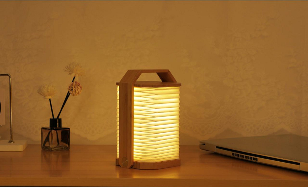 Світильник на акумуляторі Gingko Smart Origami Lamp, бамбук | G033BO Вінниця - фото 4