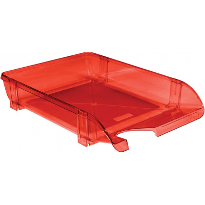 Лоток для бумаг Economix горизонтальный пластик, красный (E31801-03) Винница - изображение 1