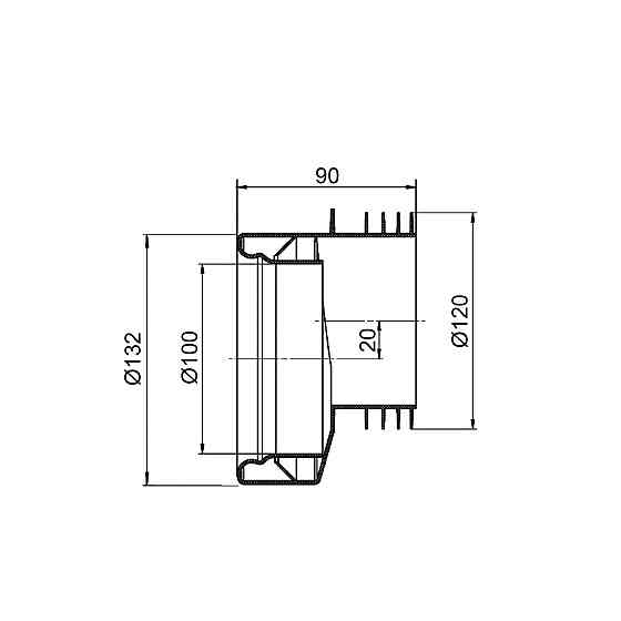 Патрубок OPTIMUM з'єднувальний зі зміщенням з приєдн.розміром 110мм OPTI 60109/09 Київ