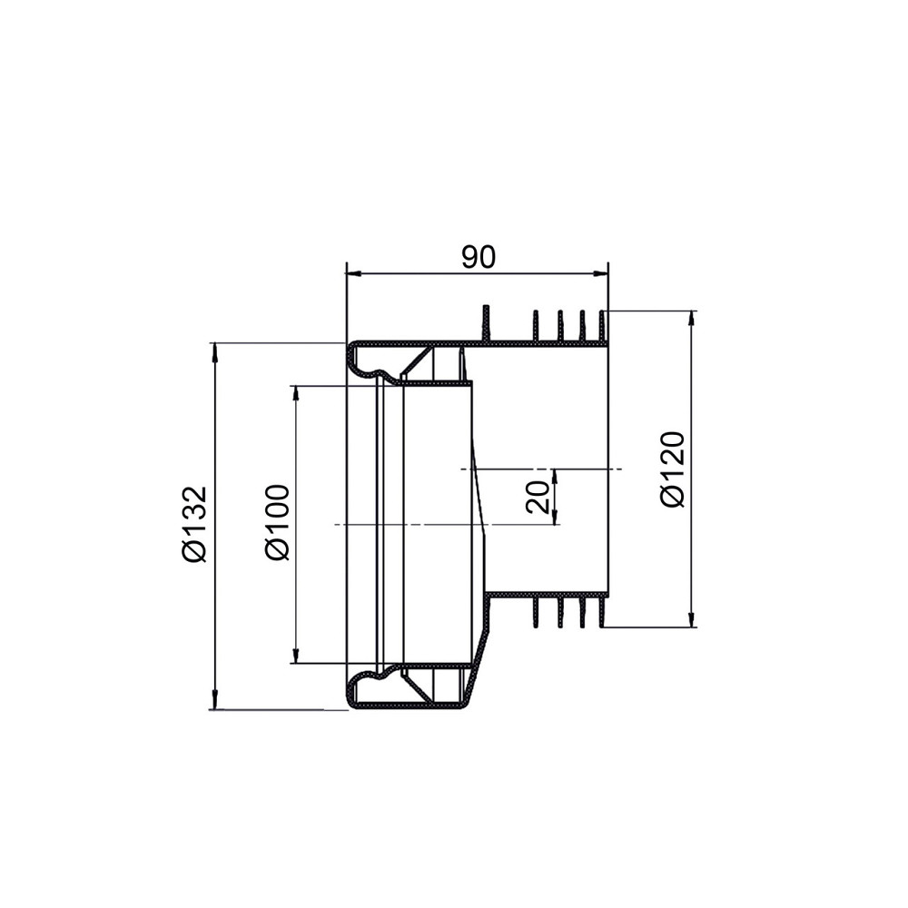 Патрубок OPTIMUM з'єднувальний зі зміщенням з приєдн.розміром 110мм OPTI 60109/09 Киев - изображение 3