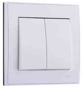 RAIN білий Вимикач внутрішній 2кл Лезард Житомир