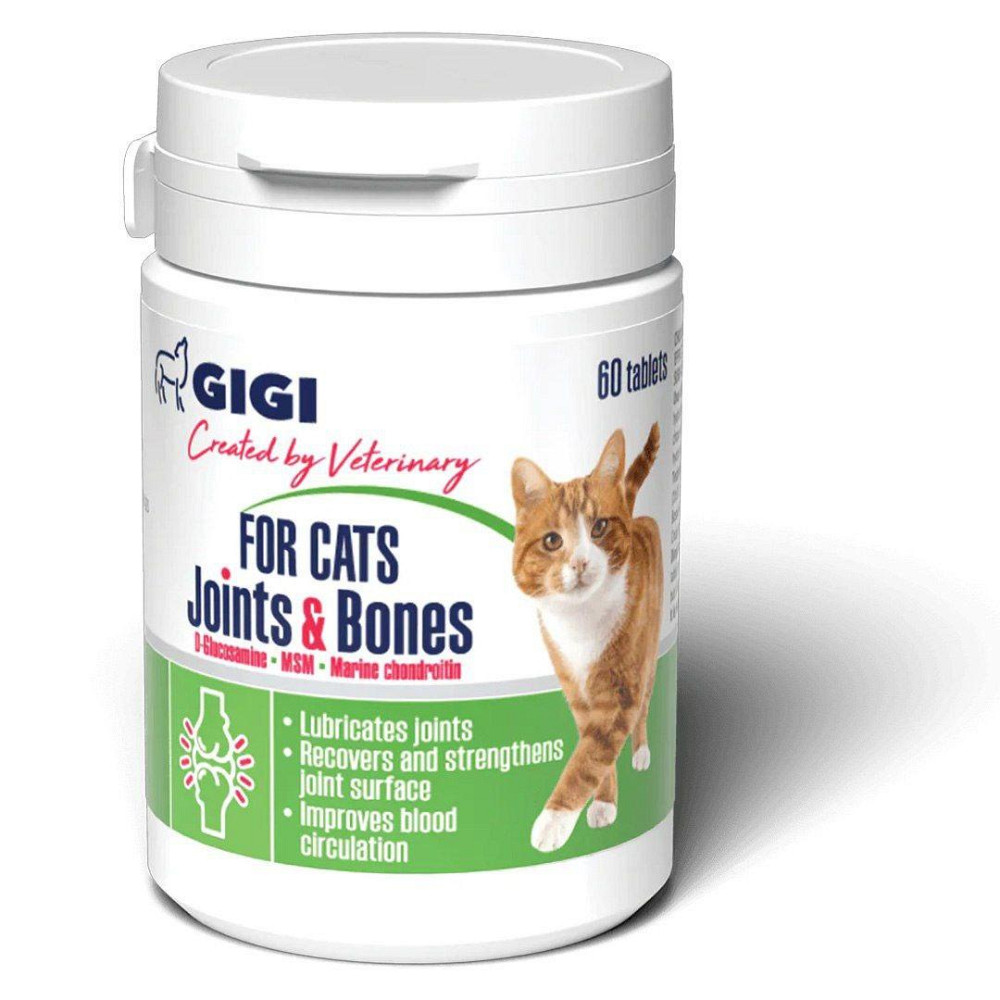 Витамины GiGi For Cats Strong Joints & Bones для профилактики и лечения суставов у кошек N60 таб Винница - изображение 1