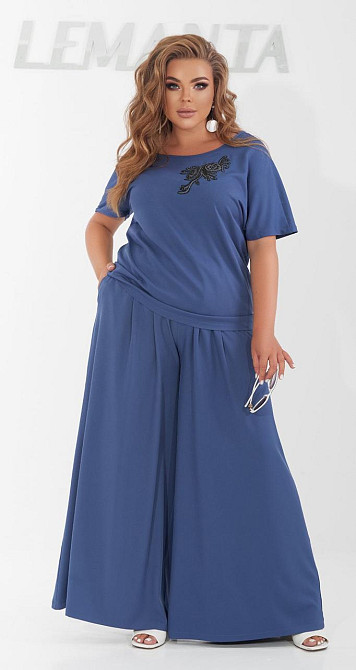 Костюм зі спідницею штанами великого розміру (50) Київ - фото 1