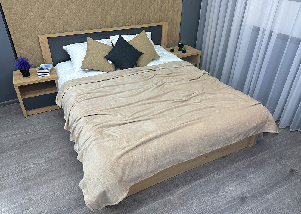Плед-покривало Decorator WellSoft 200х220 см однотонний Бежевий (87-270) Київ - фото 5
