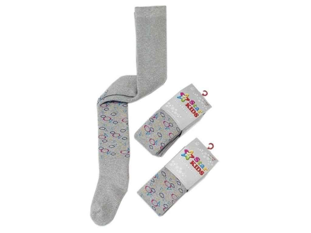 Колготы серый детские махра SK118 Геометрия р.116-122 ТМ STAR KIDS Киев - изображение 1