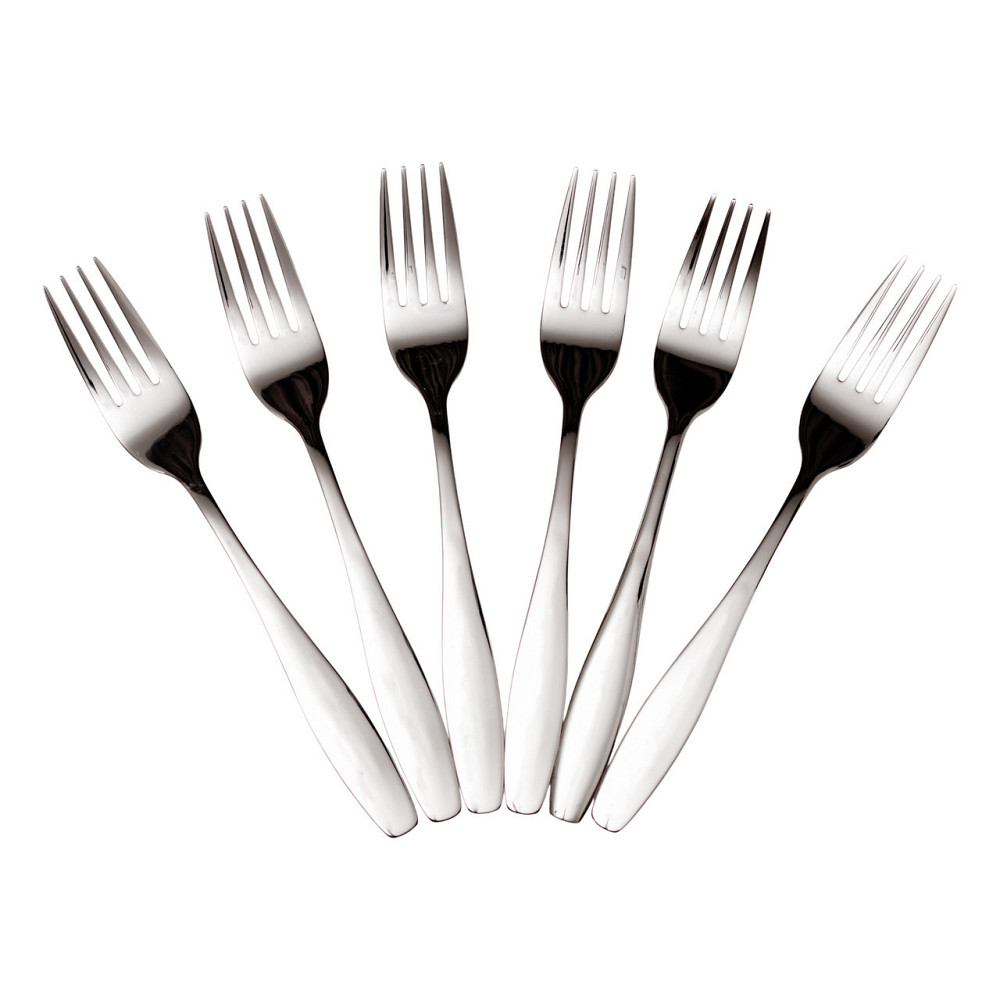 Набор столовых вилок 6 штук из нержавеющей стали 20 (см) Серебро HP-8-18 Киев - изображение 1