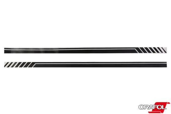 Наклейка боковая плоттер Полоса черная  7*200см Автограф (2 шт.) Винница