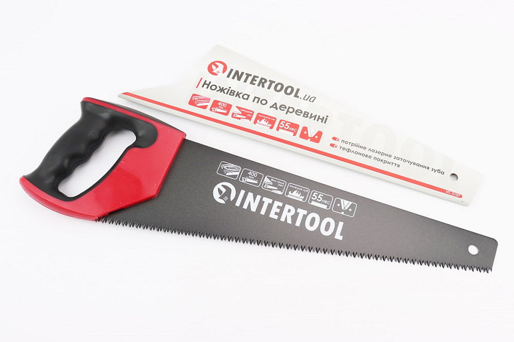 Ножівка по дереву 400мм, 7TPI, загартований зуб, 3D заточування, тефлонове покриття HT-3107 Київ - фото 1