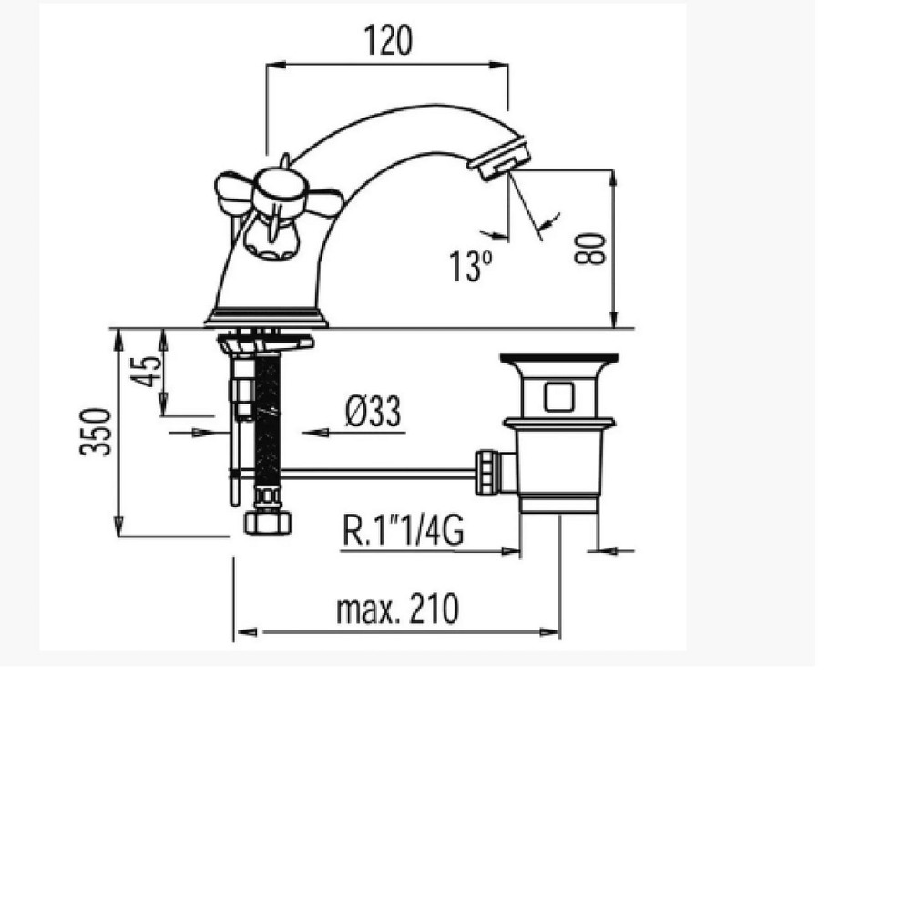 Змішувач для біде RETRO-5291200161-TRES (Spain) з автоклапаном БРОНЗА (000010010) Киев - изображение 2