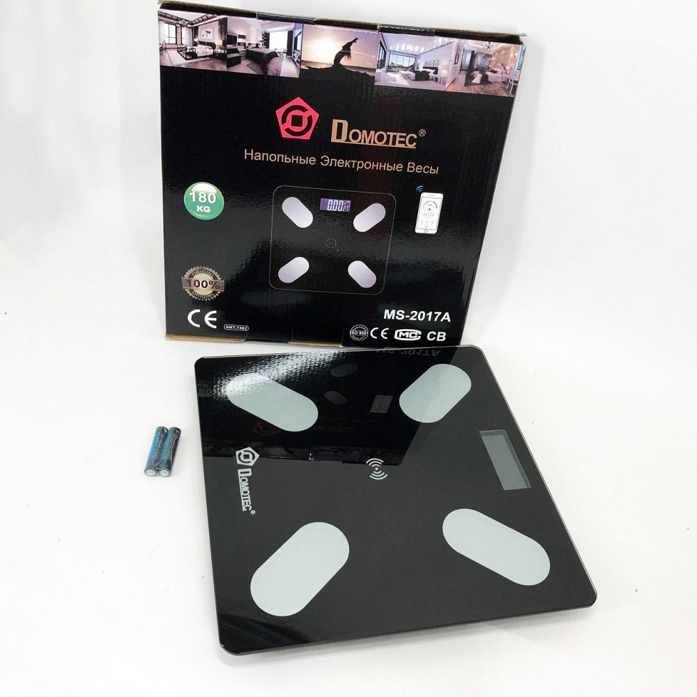 Цифрові ваги смарт Domotec, Ваги підлогові для аналізу тіла підлогові з датчиком температури MJ-68 Львів - фото 15