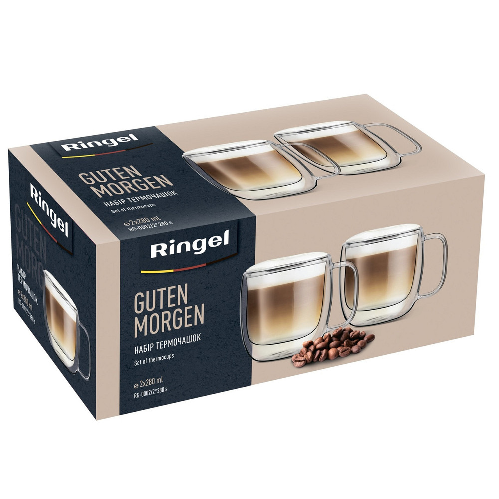 Набір чашок з подвійною стінкою Ringel Guten Morgen, 2х280 мл (6726109) Київ - фото 2