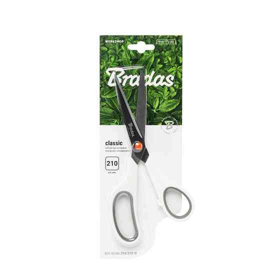 Ножницы универсальные, CLASSIC, 210 мм, WHITE LINE, DIY-SCWL204/210-B Киев