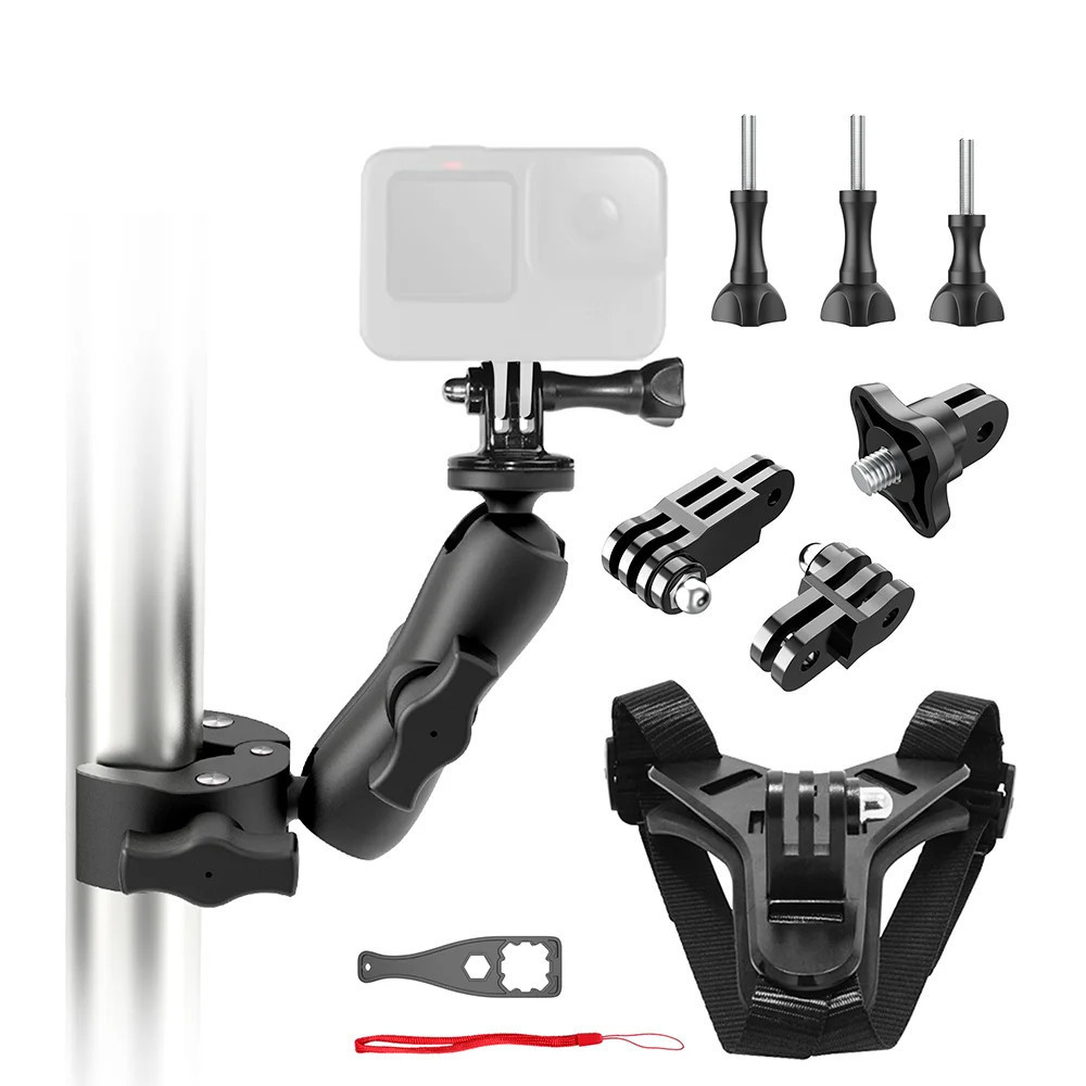 Крепление на мотоцикл для экшн камеры шлем труба AC Prof HQS-NEW-KIT-M04 Киев - изображение 1