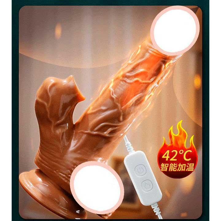 Реалістичний вібратор з вакуумом і підігрівом (працює від USB кабелю) Вінниця - фото 1