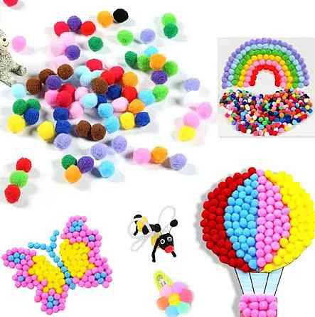 Помпончики для рукоділля 97 мм різнобарвний Київ