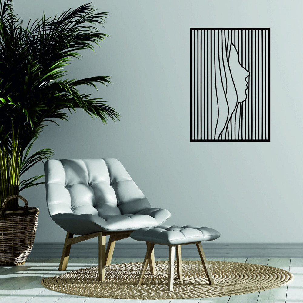 Декоративне настінне 3D Панно «Силует жінки», Декор на стіну з об'ємом Київ - фото 1