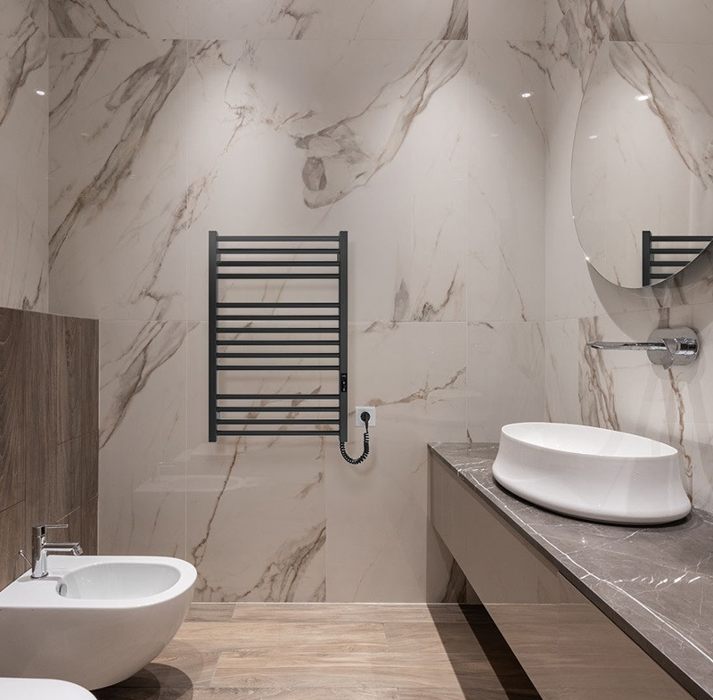 Електрична рушникосушка HF Derby 770х530 TR K чорна матова Київ - фото 5