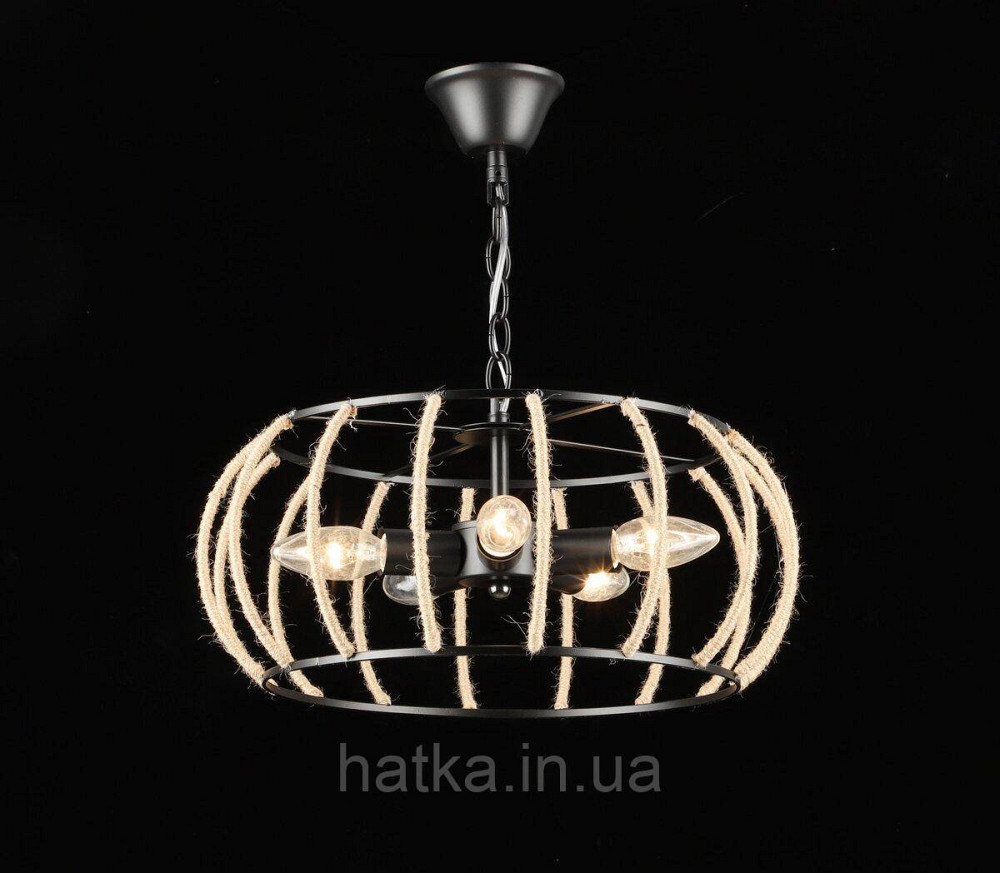 Люстра подвесная в стиле лофт E2722/5, Черный Киев - изображение 1