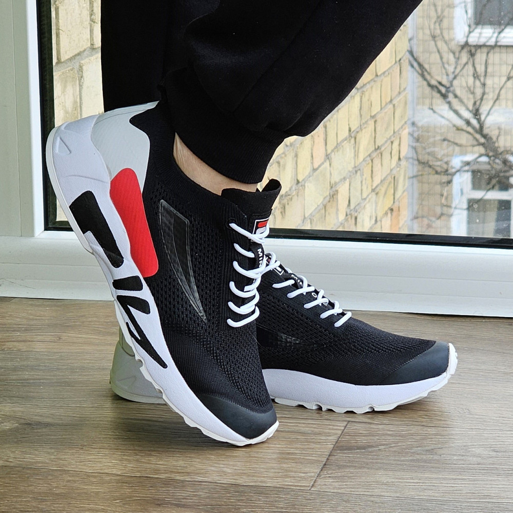 Кросівки FILA Чорні Чоловічі Філа Тканинні Літні для бігу (розміри: 41,42,43,44,45) Дніпро - фото 2