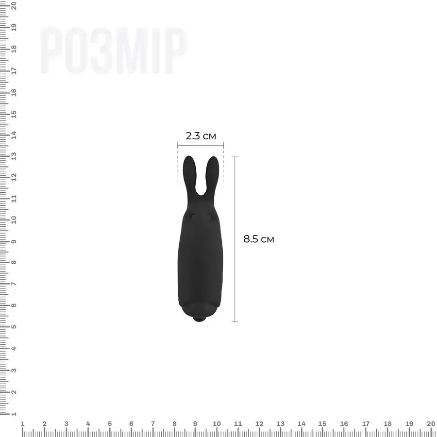 Віброкуля Adrien Lastic Pocket Vibe Rabbit Black зі стимулювальними вушками Львів - фото 2