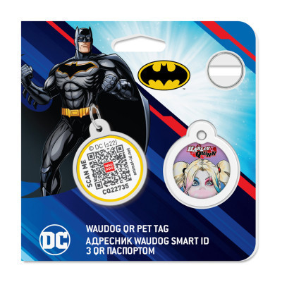 Адресник для животных WAUDOG Smart ID с QR паспортом "Харли Квинн" круг 25 мм (укр) (0625-1001uk) Винница - изображение 5
