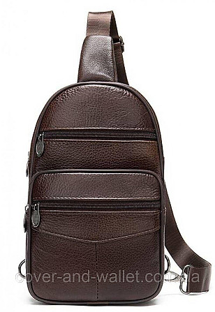 Мужская нагрудная сумка через плечо из натуральной кожи ST Leather Киев - изображение 1