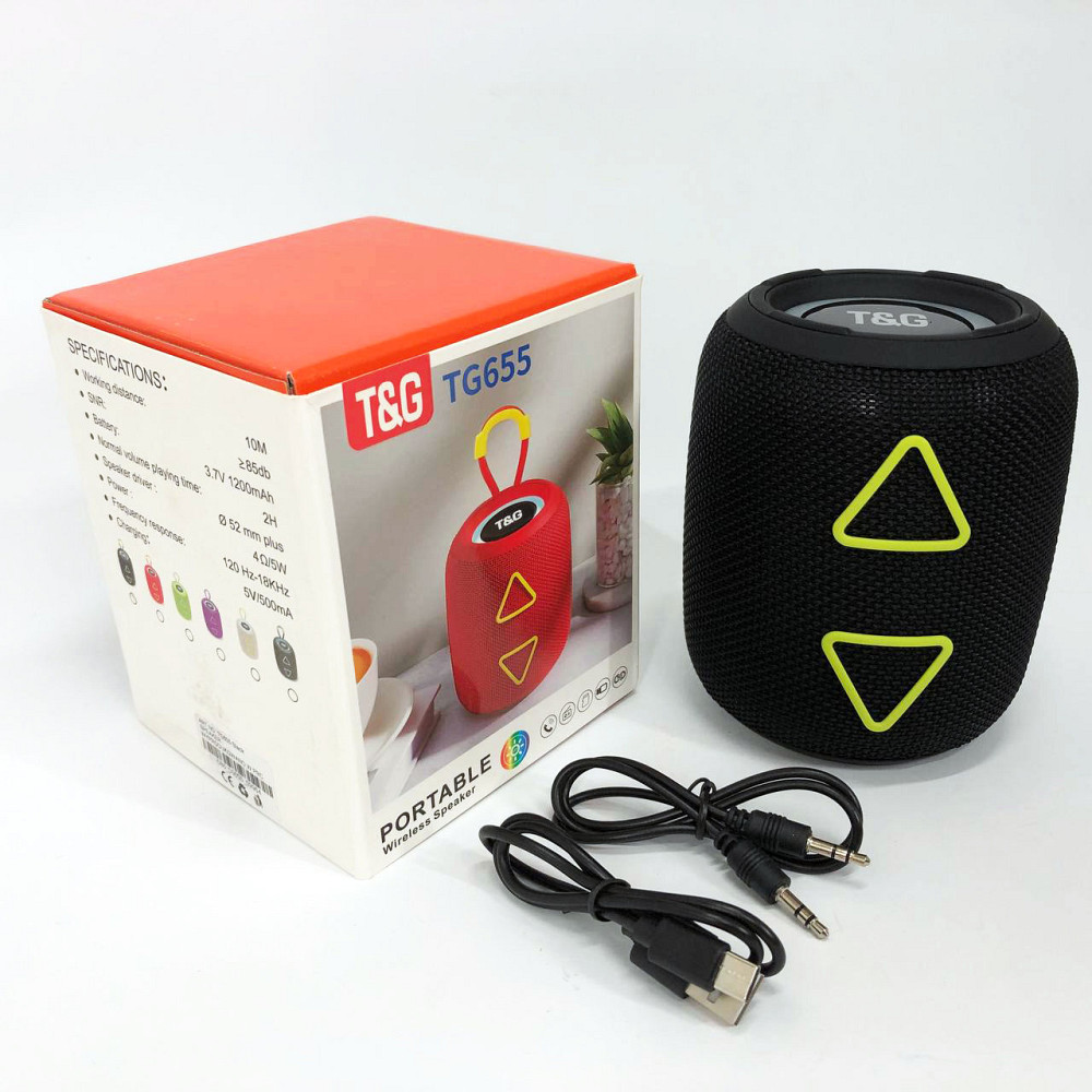 Недорогі портативні колонки, Колонка блютуз світлова, Портативна колонка для пк акумуляторна RW-91 Львів - фото 7